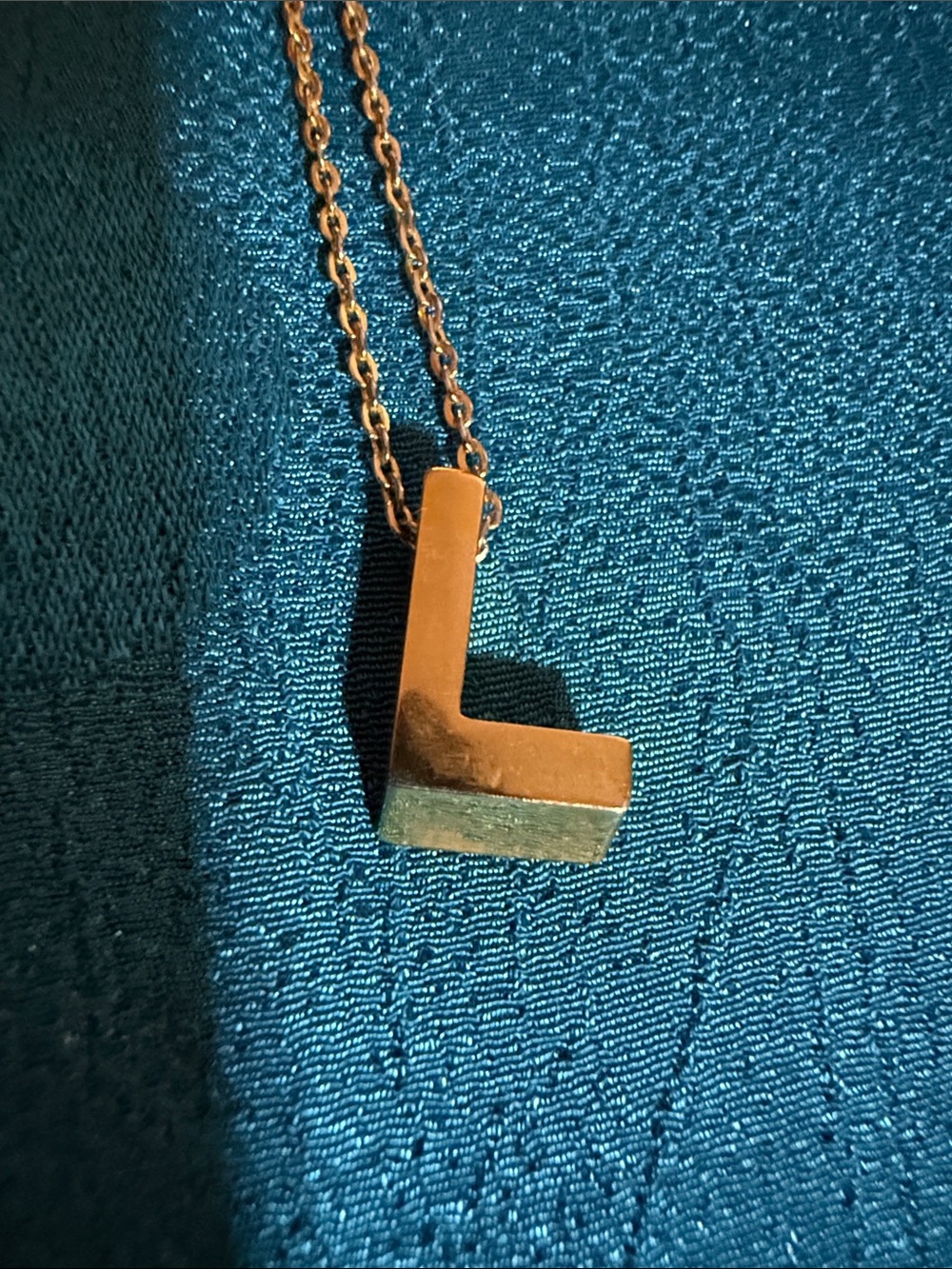 Gold L Letter Pendant Necklace - Women's Jewelry